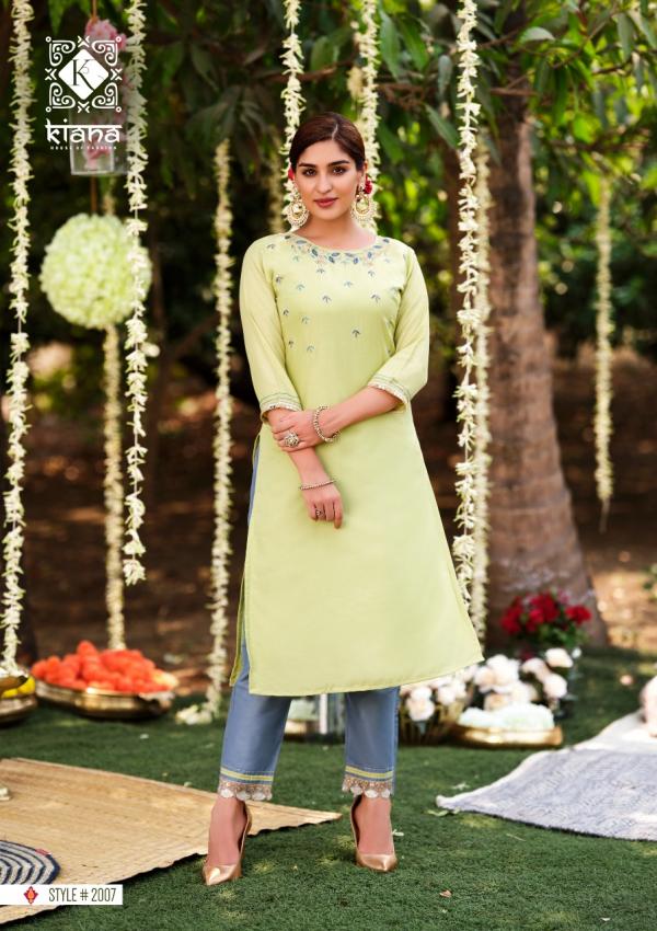 Kiana Fantasy Fancy Wear Musleen Kurti With Pant Collection